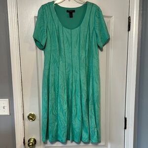 Signature by Robbie Bee lined Teal knee length Dress